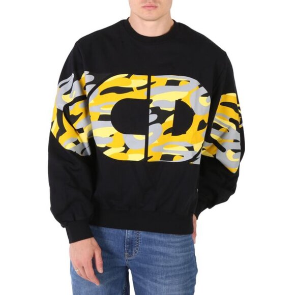 GCDS Men's Camouflage Logo Print 100% Cotton Sweatshirt - Picture 4 of 9